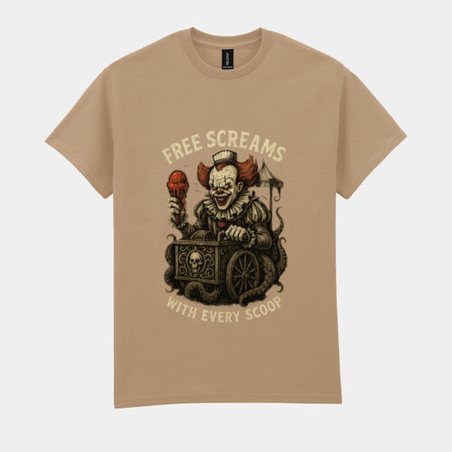 Pennywise Free Screams T-Shirt //Halloween Thumbnail